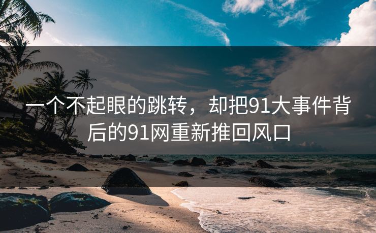 一个不起眼的跳转，却把91大事件背后的91网重新推回风口